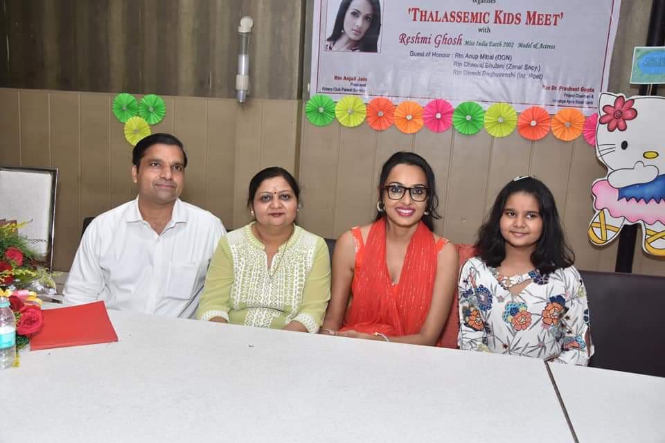 Reshmi Ghosh Came to palwal to bless thalassemic kids