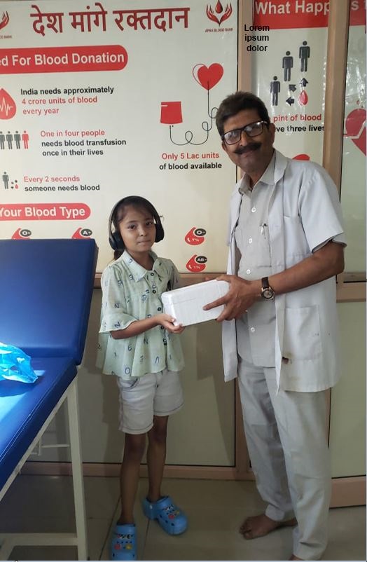 Adopted Thalassemic child by APNA BLOOD BANK