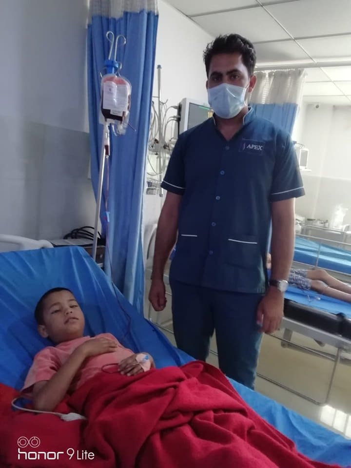 Adopted Thalassemic child by APNA BLOOD BANK