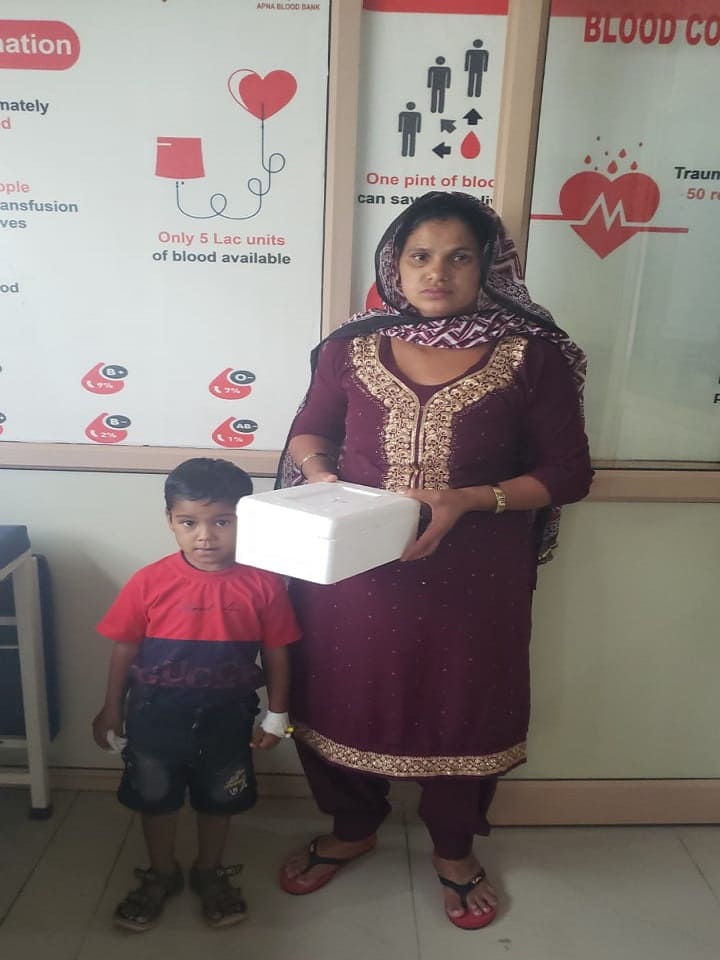 Adopted Thalassemic child by APNA BLOOD BANK