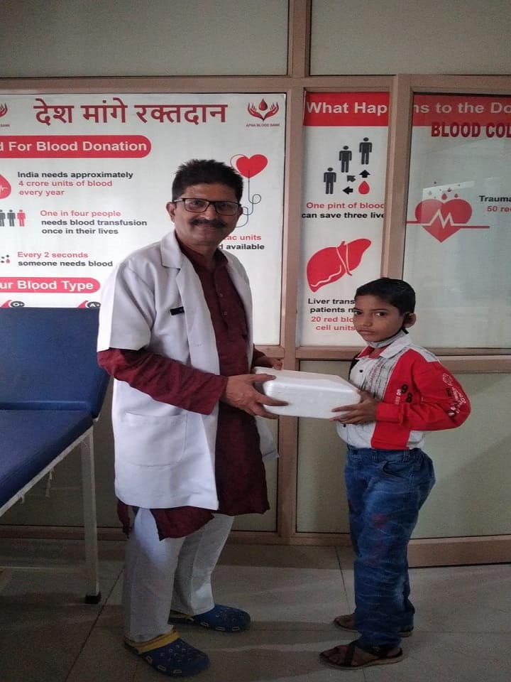 Adopted Thalassemic child by APNA BLOOD BANK
